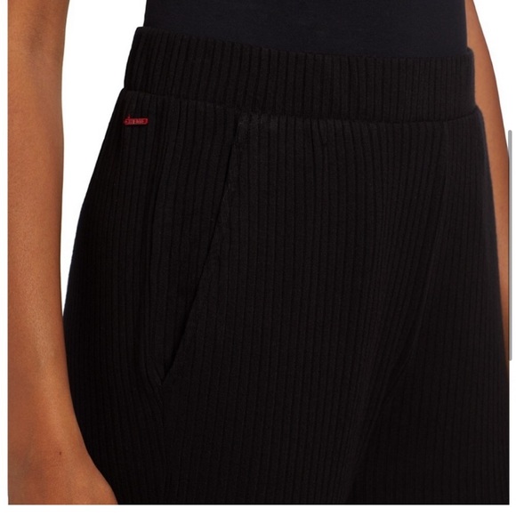 N:PHILANTHROPY Black Talker Rib-Knit Ruffle Hem Pants M - Picture 4 of 14